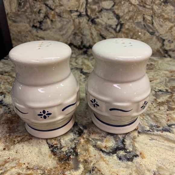 Longaberger Pottery Salt & Pepper Shakers - Picture 1 of 3